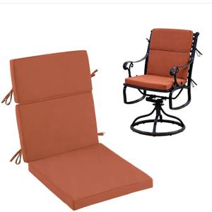 High Back Patio Chair Cushions, 21x20 Waterproof & Fade-Resistant Outdoor Dining Chair Cushions, Indoor/Outdoor High Back Cushion, Seat Pad for Glider and Lawn Chair, Spice