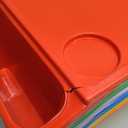 6 Pack Kids Lap Desk Tray with Storage Slots, Portable Lap Desk, Activity Tray, Drawing, Stackable, Writing, Eating, Classroom, 19.69" L x 9.84" W x 7.1" H (Multicolor)