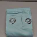 EXCLUSIVE HOME Sateen Twill Woven Room Darkening Blackout Grommet Top Curtain Panel Pair, 52"x84", Teal
