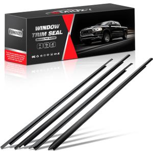 Window Moulding Belt Glass Sweep Felt Trim Seal Weather Stripping Kit Fit for Dodge Ram 1500 2500 3500 4500 5500 Crew Cab 2009-2021 Replaces 55112376AH 55112377AH 55372138AH 55372139AH