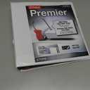 Cardinal 3 Ring Binder, 2 Inch Premier Easy Open Binder, ONE-Touch Locking Slant-D Rings, 565-Sheet Capacity, ClearVue Cover, PVC-Free, White (10320)