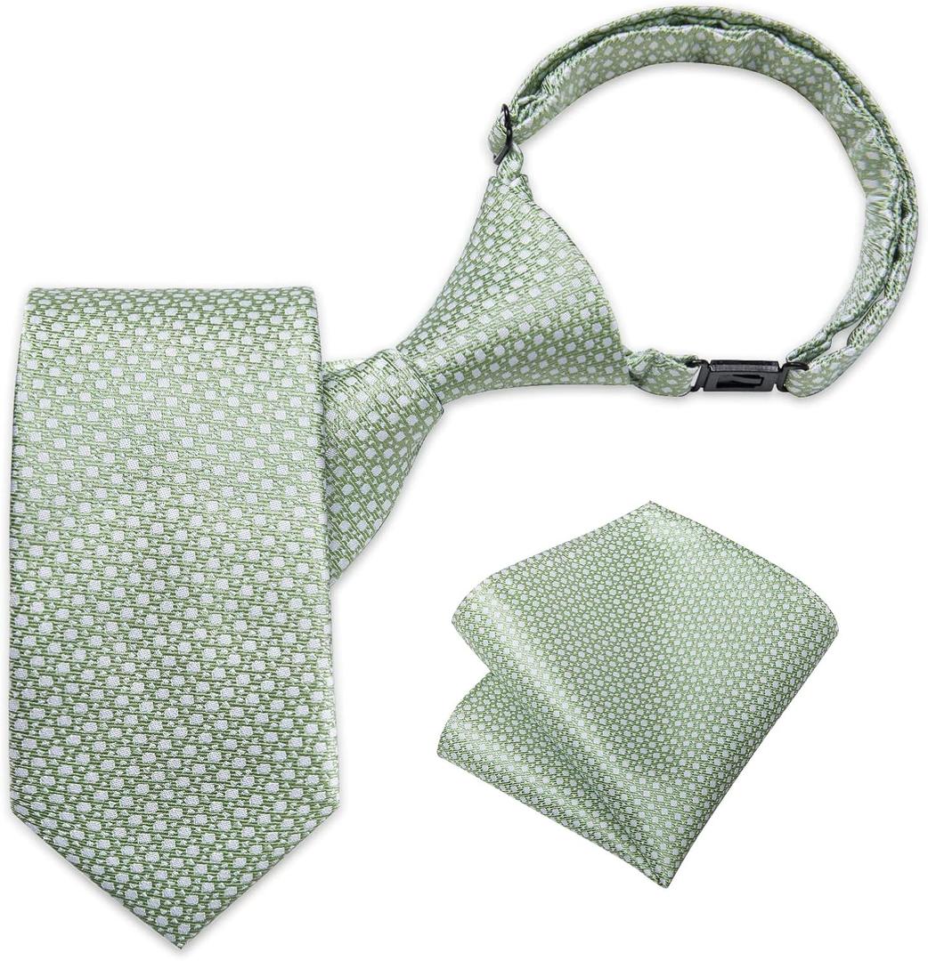 DiBanGu Boys Pre-tied Neckties and Pocket Square Set Adjustable Strap Tie for Kids Wedding Party Graduation School Uniforms (Sage Green) DiBanGu Boys Pre-tied Neckties and Pocket Square Set Adjustable Strap Tie for Kids Wedding Party Graduation School Uniforms (Sage Green)