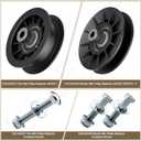 532194326 V-Groove Idler Pulley and 532194327 Flat Idler Pulley Kit Compatible with Husqvarna Riding Lawn Mowers, Replaces 280-6630, 194327, 705080, 13179, 705079, 194326, 280-6590, 194326