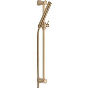 Delta Faucet Compel Slide Bar Hand Held Shower with Hose, Gold Handheld Shower Head, Slide Bar Hand Shower, Gold Handheld Shower, Detachable Shower Head, Champagne Bronze 7085-CZ