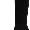 Easyfox Black Knee High Boots for Women Black Tall Boots Knee High Boots Women Pointed Toe Long Boots Chunky Heel Suede Boots for Women, Size 9