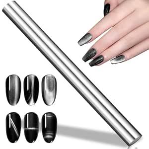Nail Magnet Tool,Super Long Double-head Nail Magnet Pens Magnet Stick 3D Magnetic Cat Eye Gel Polish Nail Art, for DIY 3d Magnetic, Salon, Studio or Home