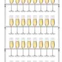 Champagne Wall Holder for Party, 5-Tier White Metal Flutes Display Stand Hold 40 Glasses, Champagne Glass Holder for Bar, Wedding, Party, Hotel, Restaurant, Glasses Not Included