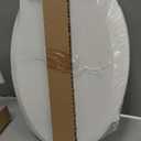 Hibbent Elongated Toilet Seat with Oval Cover, Soft Close Toilet Seat, Easy to Install,Never Loosen Hinge to Prevent Shifting, Non-slip Seat Bumpers and Easily Cleaning(White)