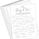 Your Main Event Prints Fun Bridal Shower Game, Wedding Games and Activities, Our Love Story Mad Libs, 50 Cards Included