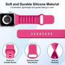 8 Pack Sport Band Compatible with Apple Watch Bands Women Men 40mm 38mm 41mm 42mm 44mm 45mm 49mm 46mm,Silicone Waterproof Strap for iWatch Apple Watch Series11 10 9 8 7 6 5 4 3 2 1 SE Ultra