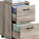 VASAGLE 2-Drawer File Cabinet, Small Rolling Filing Cabinet for Home Office, Printer Stand, for A4, Letter-Size Documents, 15.7 x 16.5 x 27.6 Inches, Heather Greige UOFC040LK02S