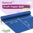PerkHomy 36" x 1,440" (120') Blue Kraft Paper Roll for Craft Bulletin Board Paper Art Table Covering Crafting Gift Wrapping Bouquet Packing Parcel 80GSM 55LB (Blue, 36" x 120')