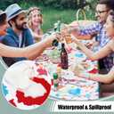Misaya Rectangle Waterproof Vinyl Table Cloth, Wipeable Tablecloth with Flannel Backing, Plastic Table Cover for Dinner, Picnic, Indoor and Outdoor (Flowers, 52" x 70")