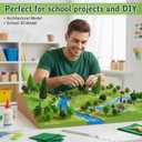 32 Pcs Mixed Model Trees 0.7 to 4.45 Inch Miniature Trees Train Scenery Diorama Tree Railroad Architecture Fake Tree for DIY Crafts, Building Model, Scenery Landscape, Natural Green