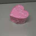 4 x Small Led Marquee Letters, Light Up Letters, 6.5 Inch Led Letter Lights, Battery Powered Lighted Sign for Table, Party, Birthday, Christmas Decor (Pink Glitter Heart)