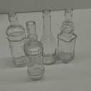 BULK PARADISE Assorted Clear Glass Bottles with Corks, 4 Pack, 2.5in X 9in, 16oz