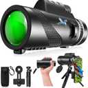 Monoculas for Adults High Powered,HD Monocular Scope with Large Field of View,Lightweight & Compact,High Magnification for Bird Watching,Travel,Hiking,with Smartphone Adapter (BLACK)