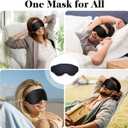 Fygrip 3D Eye Mask Sleep Mask for Men & Women, 100% Pressure-Free & Light Block-Out Eye Mask for Sleep with Easy Adjustable Strap, Night Eye Cover for Travel, Black