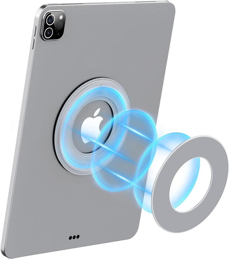 Nillkin iPad Magnetic Mount Stand Shower for Wall Tablet Holder Mount for car Cradle Magnet for iPad Pro M4,Air,10.2, 11th, A16,10th, SnapHold Plus Magnetic Sticker for Home,Office,Fridge (Grey)