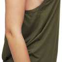 Womens Workout Yoga Tops Open Back Shirts Tie Back Tank Tops with Adjustable Fit (Green, S)