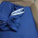 Favoyard Patio Chair Cushions 24 x 24 x 4 Inch Waterproof Outdoor Seat Cushions for Patio Furniture 3-Year Color Fastness Garden Sofa Couch Pads with Handle & Adjustable Straps Set of 2, Blue