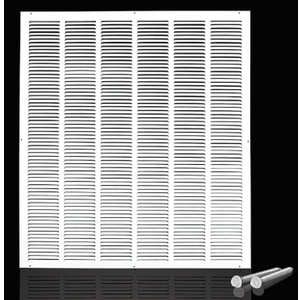 Engera Return Air Grille - Sidewall and Ceiling - HVAC Vent Duct Cover Diffuser - White 
 (20 3/4in - 26 1/2in)
