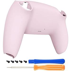 eXtremeRate Cherry Blossoms Pink Grip Custom Back Plate Bottom Shell Compatible with ps5 Controller, Replacement Back Shell Cover Compatible with ps5 Controller