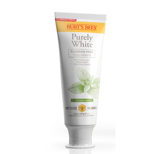 Burt's Bees Toothpaste, Natural Flavor, FluorideFree, Purely White, Zen Peppermint, 4.7 oz, Pack of 3