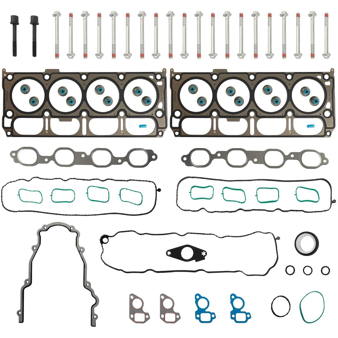 5.3 HS26744PT Cylinder Head Gasket Set Kit Bolt Fit for GMC Sierra Chevrolet/Chevy Silverado 1500 GMC Yukon XL Chevy/Chevrolet Suburban Tahoe 2014-2019 5.3L 5.3 V8 Engine