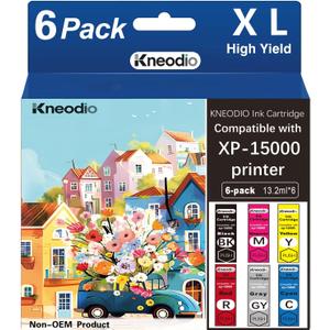 Compatible High-Yield Ink Cartridges (6-Pack) Replacement for 312XL 314XL Ink Cartridge for Photo XP-15000 Printer(1 Black,1 Cyan,1 Magenta,1 Yellow,1 Red,1 Gray)
