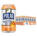 Polar Seltzer Water Georgia Peach, 12 fl oz cans, 18 pack