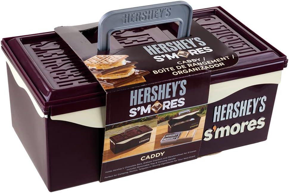 Hershey's S'mores Caddy Tray Organizer, FOOD ITEMS NOT INCLUDED, Store All Essentials for Making S'mores On The Go for Picnics, Tailgating with Removable Tray & Carrying Handle by Mr. Bar-B-Q 00262HSY