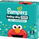 Pampers Diapers Baby Dry Size 5, 24 Count, Absorbent Disposable Infant Diaper 