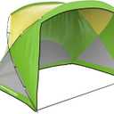 Beach Tent Sun Shelter - Sport Umbrella - UV Protection and Water-Resistant with Carry Bag  Shade Canopy for Families by Wakeman Outdoors (Green)