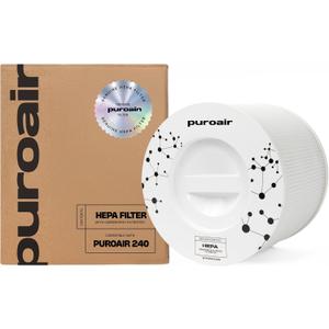 PuroAir 240 Replacement Filter - Genuine Puro Air 240 Filter Replacement - Official PuroAir Air Purifier HEPA Filter with CarbonTech Filters 99.9% of Pollen, Dust, Pet Dander, Smoke, Odors