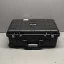 MEIJIA All Weather Rolling Waterproof Protective Case, Hard Camera Case,Dry Case with Retractable Pull Handle and Wheels,Foam Inserted, Elegant Black,22 x13.81x9inches