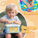 VConejo Dough Tools Play Sets for Kids, 37pcs Clay and Dough Accessories with Storage Container, Mat, Cutters, Rolling Pins, Safety Scissors, Stamps, Animal and 3D Dino Makers for Boys Girls