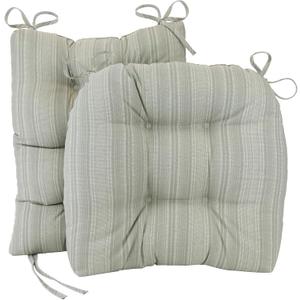 Klear Vu Solarium Rocking Chair Cushion Set, Assembled in the USA, for Indoor & Outdoor Use, Patio, Living Room, or Nursery, 2-Piece Set, 19"x19" Seat and 21"x18" Seatback, Boardwalk Stripe