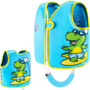Pottwal Swim Vest for Kids - Swim Jacket - Made of Neoprene & EPE - with Adjustable Crotch Strap