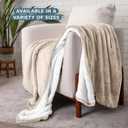 Bare Home Sherpa Fleece Blanket - King Size - Blanket for Bed, Sofa, and Couch - Warm & Lightweight - Fluffy & Soft - Reversible (King, Oyster)