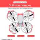 ILEI Flip Drone Protection Kit for Flip, 360° Anti-Collision Accessories Set with Landing Gear, Tail Wing, Gimbal Bumper and Ring (Pink)