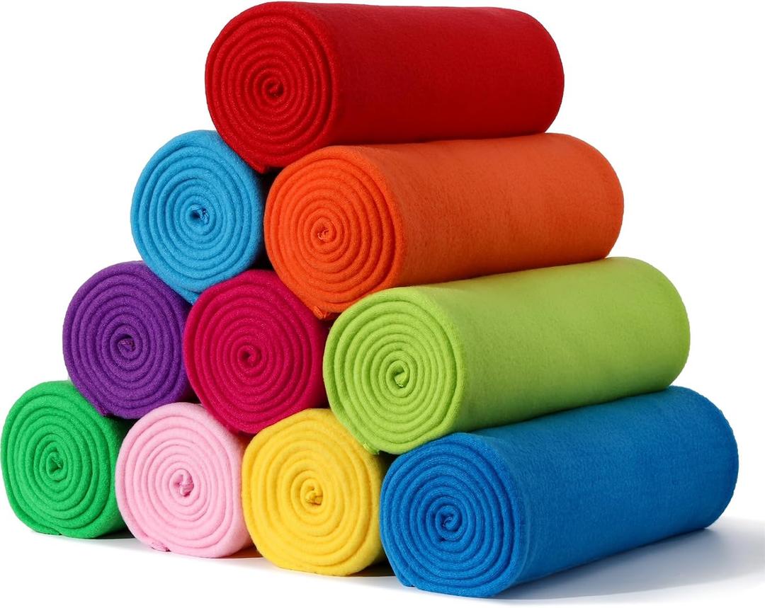 10PCS Bright Blankets Bulk 50 X 60, Soft Lightweight Throw Blanket Kit Cozy Blankets Bulk for Bed Sofa Couch Warm Pet Fleece Blanket Set for Wedding Homeless Home Office Travel Gift for Seasons