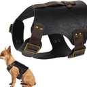 HiiFeuer Medieval Faux Leather Dog Armor Clothe Adjustable Funny Dog Vest Costume for Cosplay- Fits Most Dogs Ropa para Perro (Black L)