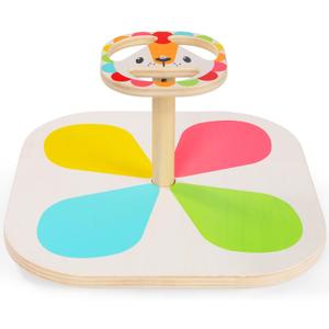 Sit and Spin Wooden Spinner Seat, Bigger Size(21.3 Inch) Classic Durable Seated Spinning Activity Toy for Toddlers & Kids All Ages