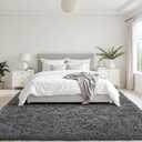 5x8 Fluffy Shag Area Rugs for Living Room Bedroom: Soft Plush Carpet Grey