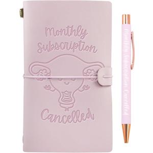 InnoBeta Hysterectomy Gifts for Women, Journal Notebook with Pen, Refillable Sketchbook, Travel Diary, Lined Planner, 7x5 Inches, Pink