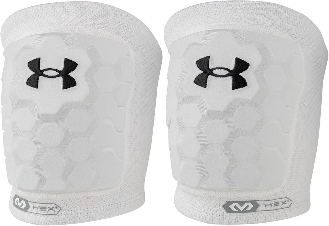 Under Armour Strive 3 Volleyball Knee Pads (Large, White)