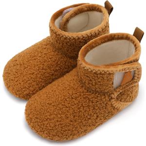 BARERUN Baby Toddler Slippers Girls Boys House Shoes Fuzzy Boots Socks