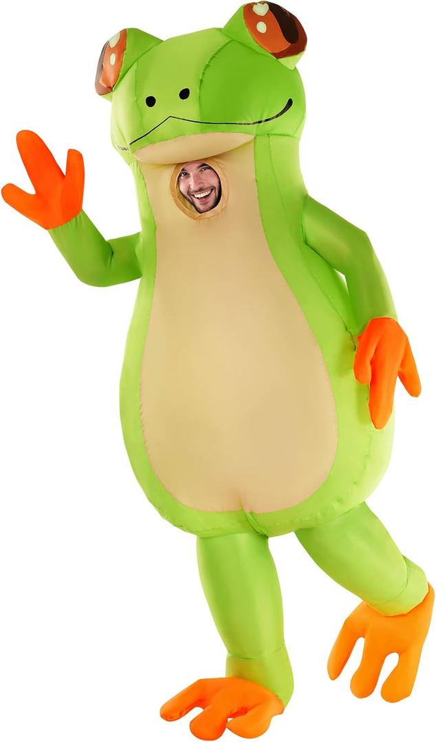 Morph Frog Costume Adult Men, Inflatable Frog Costume Adult, Inflatable Frog Costume. One Size 