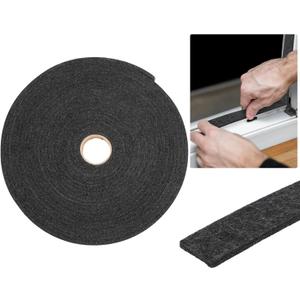 Pangda Nail on Felt Weatherstrip 1-1/4 Inch x 3/16 Inch x 33 ft Winter Gray Weather Stripping for Doors and Windows Brush Door Sweep Draft Dust Stopper Sliding Seal